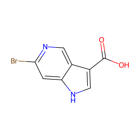 6-溴-1H-吡咯并[3,2-C]吡啶-3-羧酸结构图