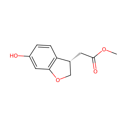(S)-(6-Hydroxy-2,3-dihydrobenzofuran-3-yl)acetic Acid Methyl Ester结构图