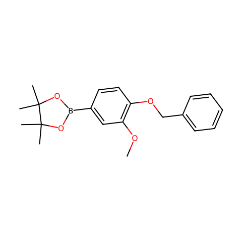 2-(4-(Benzyloxy)-3-methoxyphenyl)-4,4,5,5-tetramethyl-1,3,2-dioxaborolane结构图