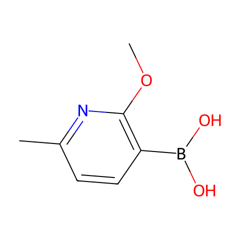 2-甲氧基-6-甲基吡啶-3-基硼酸结构图