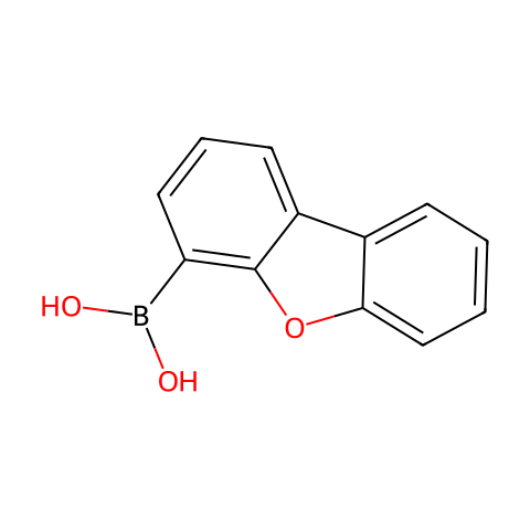 4-二苯并呋喃硼酸结构图
