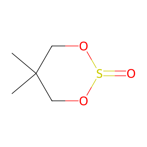 5,5-二甲基-1,3,2-二氧硫杂环己烷2-氧化物结构图