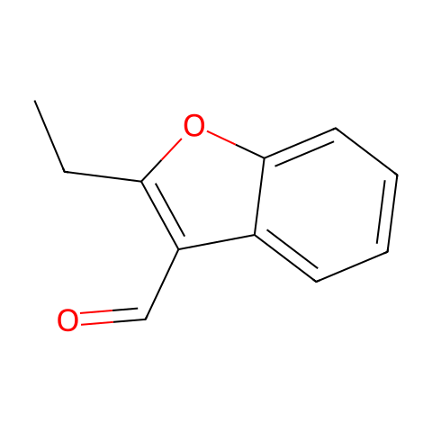 2-乙基-3-甲酰基苯并呋喃结构图