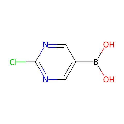 2-氯嘧啶-5-硼酸(含有数量不等的酸酐)结构图