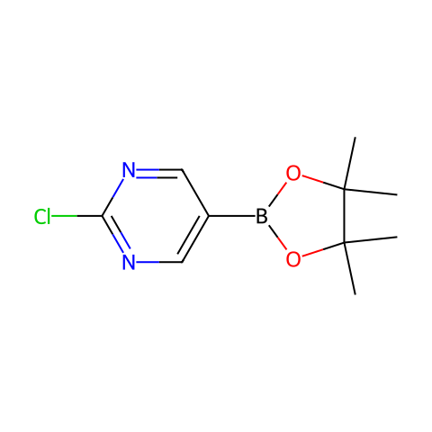 2-氯-5-(4,4,5,5-四甲基-1,3,2-二氧杂环戊硼烷-2-基)嘧啶结构图