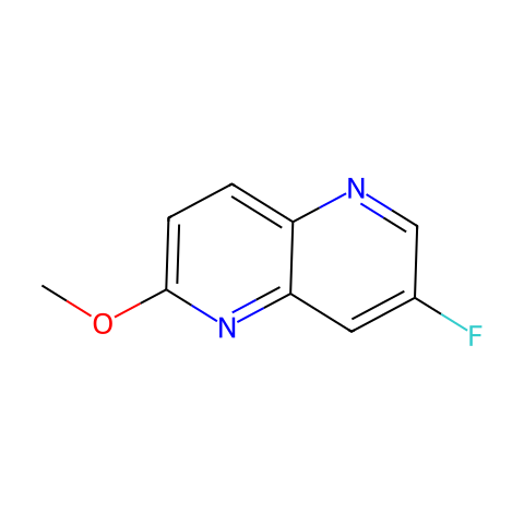 7-fluoro-2-methoxy-1,5-naphthyridine结构图