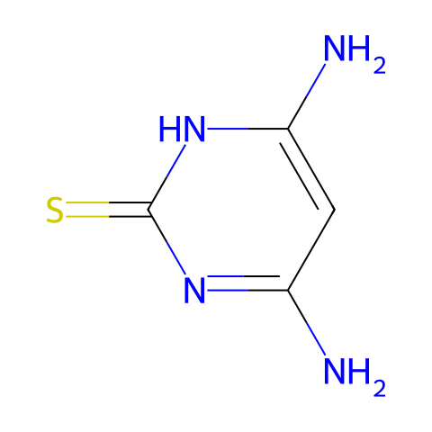 4,6-二氨基-2-巯基嘧啶结构图