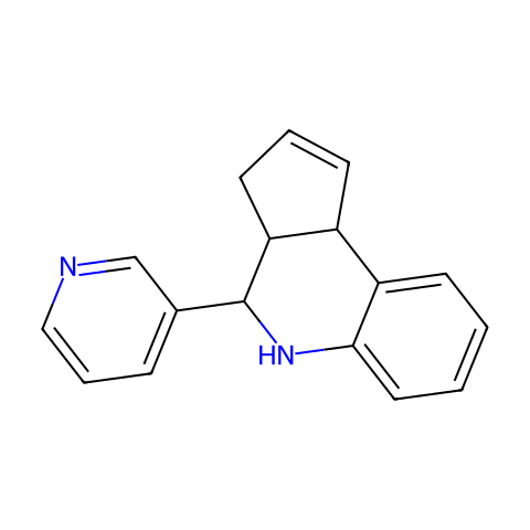 4-(吡啶-3-基)-3a,4,5,9b-四氢-3H-环戊二烯并[c]喹啉结构图