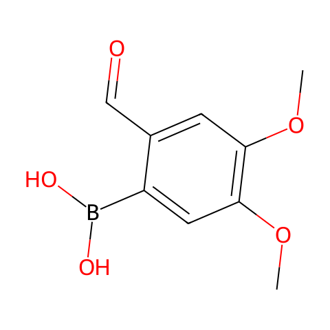 2-Formyl-4,5-dimethoxyphenylboronic acid结构图
