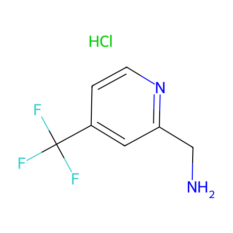 C-(4 - 三氟甲基吡啶-2 - 基)甲胺盐酸盐结构图