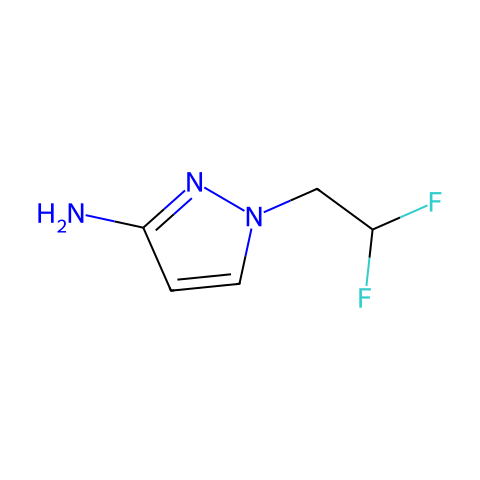 1-(2,2-二氟乙基)-1H-吡唑-3-胺结构图