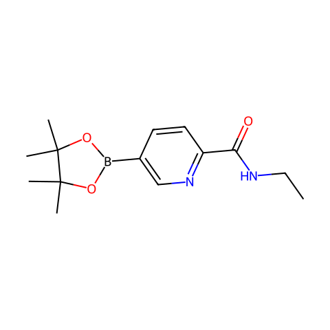 N-ethyl-5-(4,4,5,5-tetraMethyl-1,3,2-dioxaborolan-2-yl)picolinaMide结构图