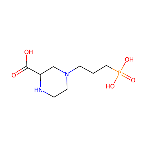 (+/-)-3-(2-CARBOXYPIPERAZIN-4-YL)-PROPYL-1-PHOSPHONIC ACID结构图