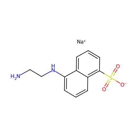 5-(2-氨乙基氨基)-1-萘磺酸钠水合物结构图