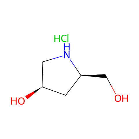 (2R,4R)-4-Hydroxy-2-pyrrolidinemethanol Hydrochloride结构图