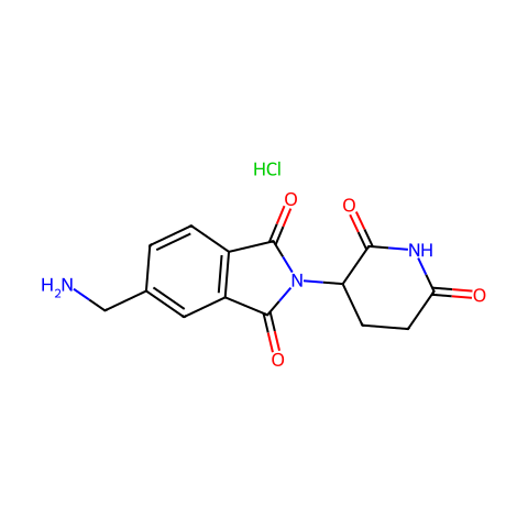 Thalidomide-5-CH2-NH2 hydrochloride结构图