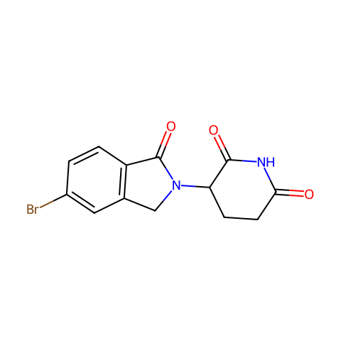 3-(5-溴-1-氧代异吲哚啉-2-基)哌啶-2,6-二酮结构图
