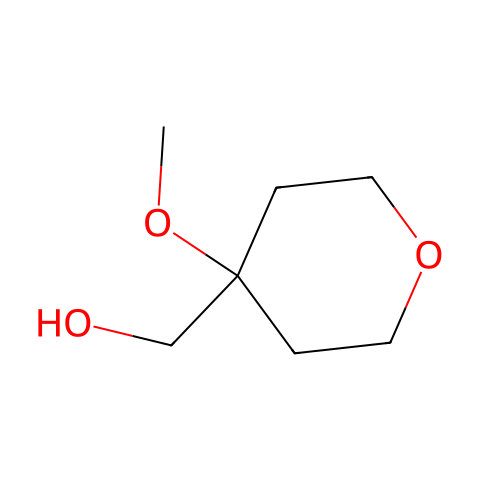 (4-methoxyoxan-4-yl)methanol结构图