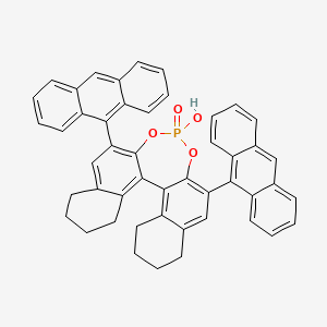 (R)-3,3'-双(9-蒽基)-5,5',6,6',7,7',8,8'-八氢-1,1'-联萘酚磷酸酯结构图
