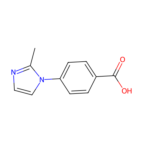 4-(2-甲基-1H-咪唑-1-基)苯甲酸结构图