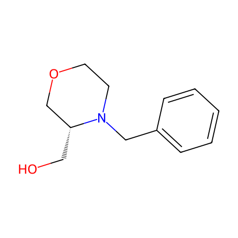 (R)-(4-苄基-3-吗啡啉)-甲醇结构图