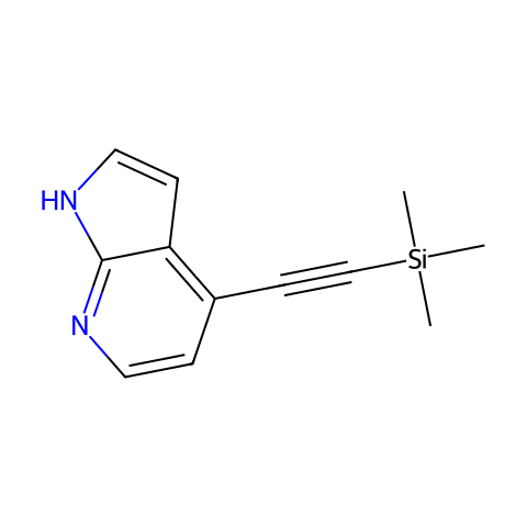 4-((Trimethylsilyl)Ethynyl)-1H-Pyrrolo[2,3-B]Pyridine结构图