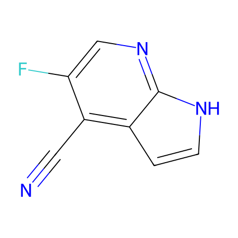 5-Fluoro-1H-Pyrrolo[2,3-B]Pyridine-4-Carbonitrile结构图