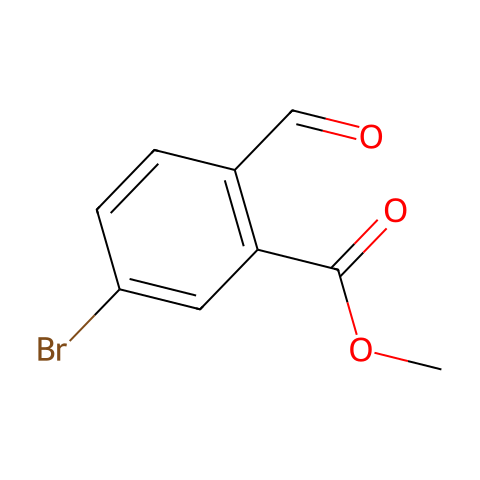 5-溴-2-甲酰基苯甲酸甲酯结构图