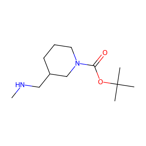 tert-butyl 3-((methylamino)methyl)piperidine-1-carboxylate结构图