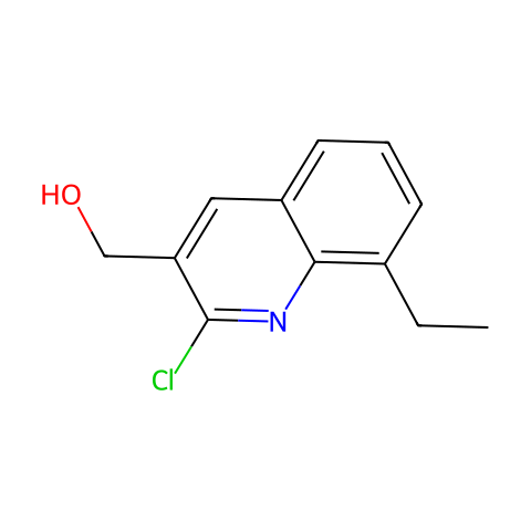 2-CHLORO-8-ETHYLQUINOLINE-3-METHANOL结构图