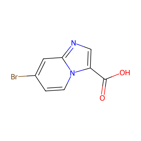 7-溴咪唑并[1,2-A]吡啶-3-羧酸结构图