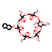 单-6-O-(2-萘基)-全-O-甲基-α-环糊精结构图