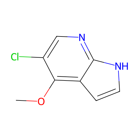 5-CHLORO-4-METHOXY-1H-PYRROLO[2,3-B]PYRIDINE结构图
