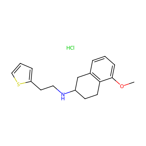 2-Thiopheneethanamine, N-(1,2,3,4-tetrahydro-5-methoxy-2-naphthalenyl)-, hydrochloride结构图