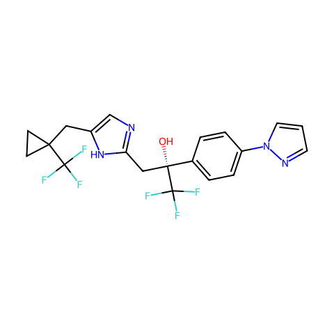 (R)-2-(4-(1H-吡唑-1-基)苯基)-1,1,1-三氟-3-(4-((1-(三氟甲基)环丙基)甲基)-1H-咪唑-2-基)丙-2-醇结构图