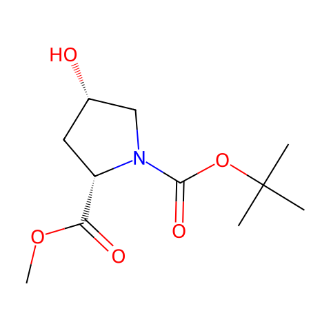 N-Boc-顺式-4-羟基-L-脯氨酸甲酯结构图
