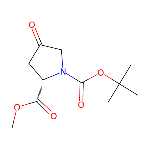 N-Boc-4-氧-L-脯氨酸甲酯结构图