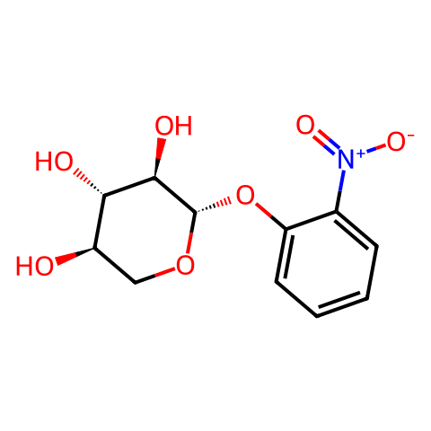 2-硝基苯基-β-D-木糖苷结构图