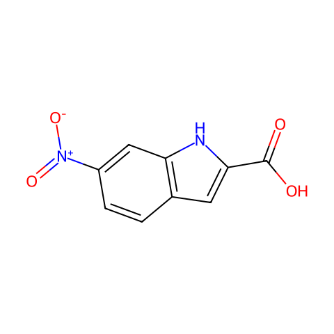 6-Nitroindole-2-Carboxylic Acid结构图