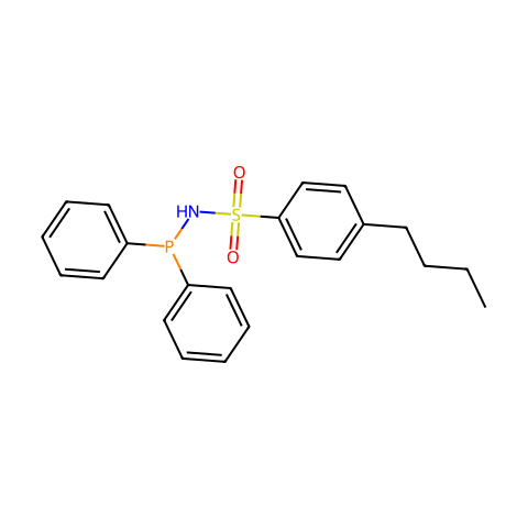 4-丁基-N-(二苯基膦基)苯磺酰胺结构图