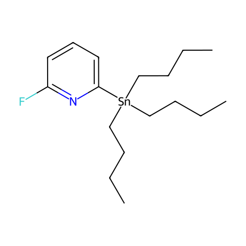 6-氟-2-(三丁基锡)吡啶结构图