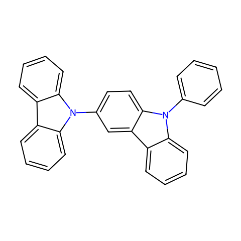 N-苯基-3,3′-双咔唑结构图