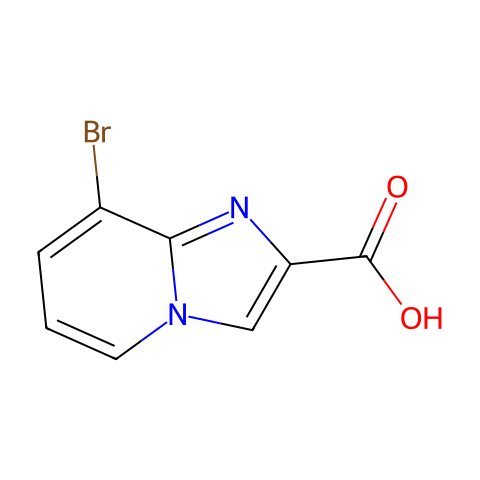 8-bromoimidazo[1,2-a]pyridine-2-carboxylic acid结构图