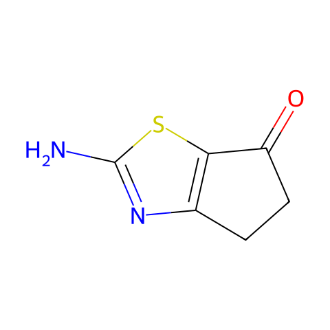 2-氨基-4H,5H,6H-环戊二烯并[d][1,3]噻唑-6-酮结构图