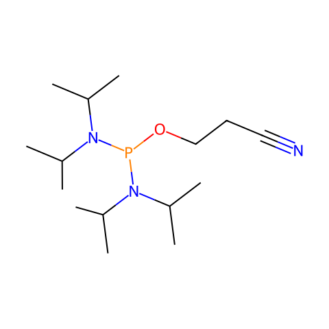2-氰乙基N,N,N′,N′-四异丙基亚磷酰二胺结构图