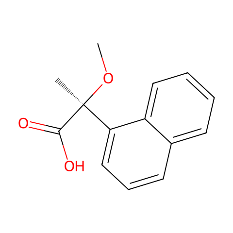 (S)-(+)-2-甲氧基-2-(1-萘基)丙酸结构图