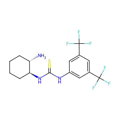 N-[(1S,2S)-2-氨基环己基]-N'-[3,5-双(三氟甲基)苯基]硫脲盐酸盐结构图