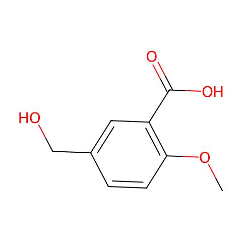 o-Anisic acid, 5-(hydroxymethyl)-结构图