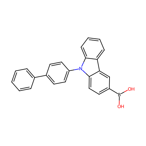 (9-[1,1'-联苯]-4-基-9H-咔唑-3-基)硼酸(含数量不等的酸酐)结构图