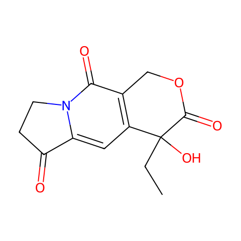 4-Ethyl-7,8-dihydro-4-hydroxy-1H-pyrano[3,4-f]indolizine-3,6,10(4H)-trione结构图